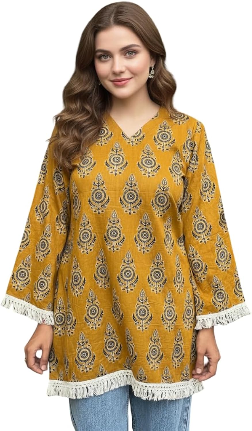 Rayvo Printed Kurti Straight Short Kurti