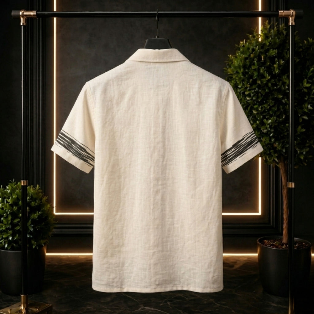 Artistic Palm Linen Shirt