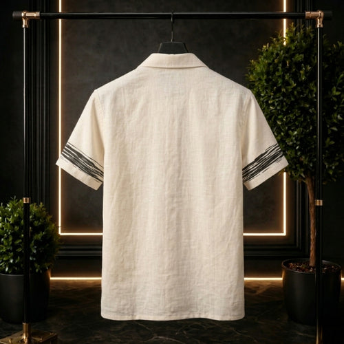 Artistic Palm Linen Shirt