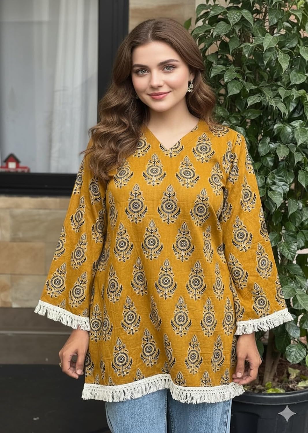 Rayvo Printed Kurti Straight Short Kurti