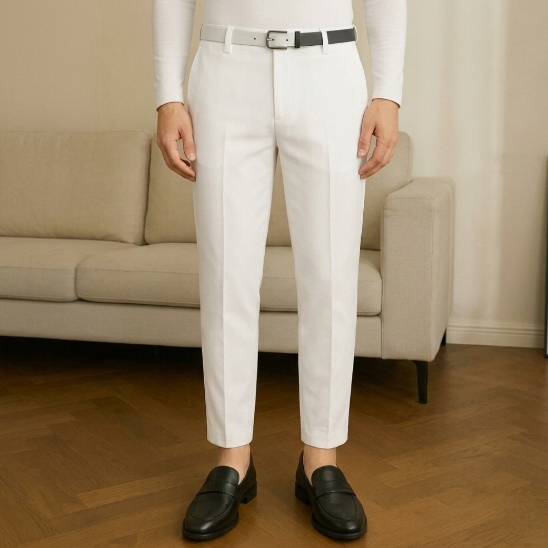 The Alabaster Tailored Ankle Trouser