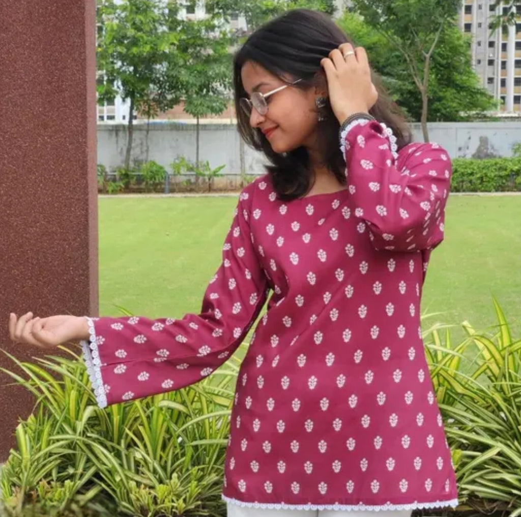 Pink Ethnic Casual Top