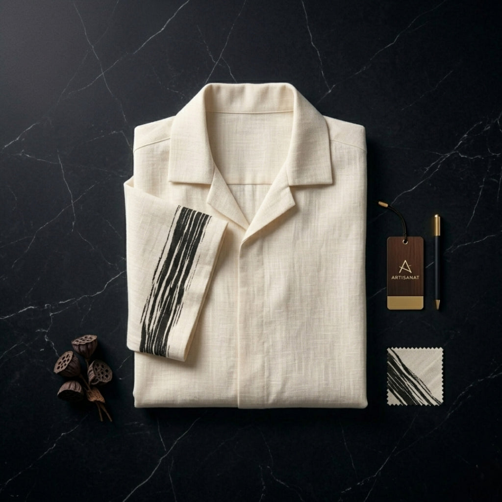 Artistic Palm Linen Shirt