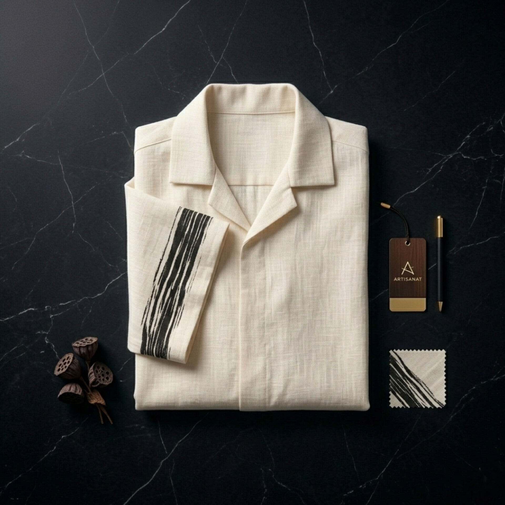 Artistic Palm Linen Shirt